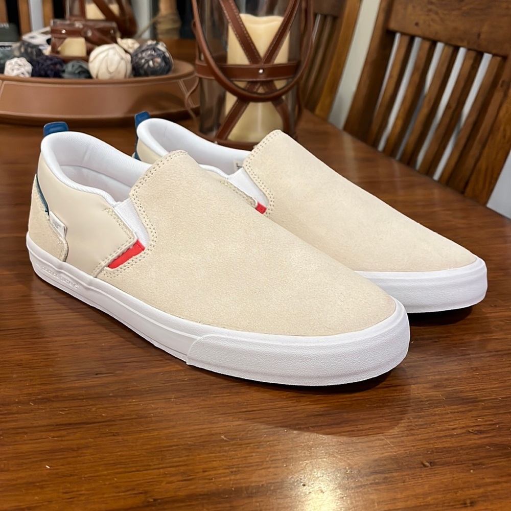 New Balance Cream Slip-On Sneakers